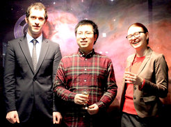 Awardees of the 2019 Ernst Patzer Prizes (Michael Rugel, Daizhong Liu, Irina Smirnova-Pinchukova).