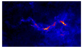 “Column density map of the giant filamentary cloud, “The Snake”. Kainulainen’s group will derive similar maps for thousands of molecular clouds in the Milky Way to study how the clouds fragment and form new stars.
“Column density map of the giant filamentary cloud, “The Snake”. Kainulainen’s group will derive similar maps for thousands of molecular clouds in the Milky Way to study how the clouds fragment and form new stars.