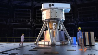 The Extremely Large Telescope MICADO instrument seen modelled here will specialise in the in depth imaging of our Universe. With its incredible sensitivity and spatial resolution researchers aim to use this large instrument to resolve faint objects including stars within other galaxies. The MICADO Relay Optics Bench and its protective cover are mounted on top of the round structure of the AO module. The Extremely Large Telescope MICADO instrument seen modelled here will specialise in the in depth imaging of our Universe. With its incredible sensitivity and spatial resolution researchers aim to use this large instrument to resolve faint objects including stars within other galaxies. The MICADO Relay Optics Bench and its protective cover are mounted on top of the round structure of the AO module.