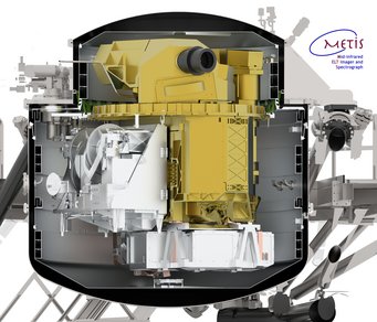 Graphical model of the cryostat containing the main components of the METIS instrument. When completed, it will be one of the first scientific instruments of the Extremely Large Telescope (ELT). METIS will make full use of the telescope's huge primary mirror to study a wide range of scientific topics - from objects in our solar system to distant active galaxies. Graphical model of the cryostat containing the main components of the METIS instrument. When completed, it will be one of the first scientific instruments of the Extremely Large Telescope (ELT). METIS will make full use of the telescope's huge primary mirror to study a wide range of scientific topics - from objects in our solar system to distant active galaxies.