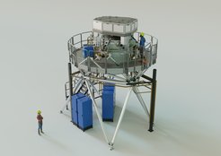 Computer rendering of the huge METIS instrument for the Extremely Large Telescope (ELT) in Chile.