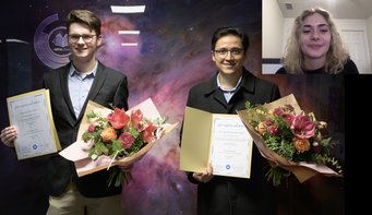 The winners of the Patzer Prize 2024 presented their work with a short overview lecture at the Patzer Colloquium: From left to right: Maximilian Häberle, Jose Eduardo Mendez Delgado and (via video conference) Brooke Polak. The winners of the Patzer Prize 2024 presented their work with a short overview lecture at the Patzer Colloquium: From left to right: Maximilian Häberle, Jose Eduardo Mendez Delgado and (via video conference) Brooke Polak.