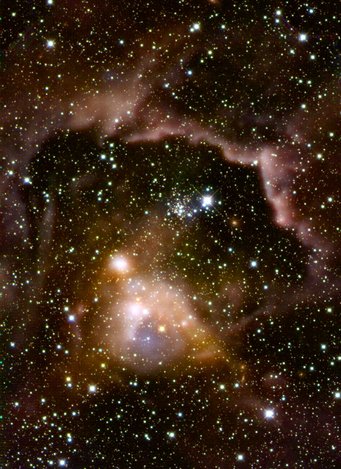 Herschel far-infrared image of the high-mass star-forming region ISOSS 22164+6003 Herschel far-infrared image of the high-mass star-forming region ISOSS 22164+6003